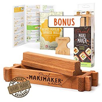 Sushi Making Kit by iSottcom for Chef and Beginners, Makimaker Grand Your Own Best Professional Chef Sushi Roll Kit , Japanese Rolls at Your Home with Sushi maker, Easy Making Oriental Food