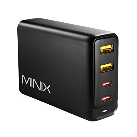 MINIX 100W Turbo Four-Port GaN Charger (NEO P2), Black