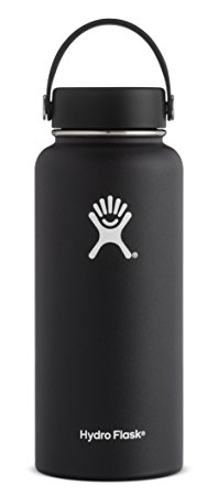 Hydro Flask Double Wall Vacuum Insulated Stainless Steel Leak Proof Sports Water Bottle, Wide Mouth with BPA Free Flex Cap