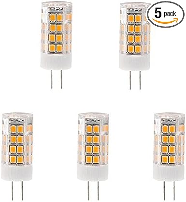 HERO-LED G6-51S-120V-WW27 T4 GY6.35 High Voltage 120V LED Halogen Replacement Bulb, 3.5W, 35W Equal, Warm White 2700K, 5-Pack(Not Dimmable)
