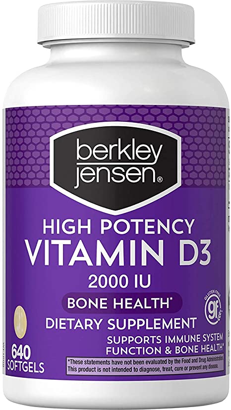Berkley Jensen High-Potency 2,000 IU Vitamin D3 Supplement, 640 ct.