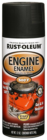 Rust-Oleum 248936 Automotive 500 Degree Engine Enamel Spray Paint (12-Ounce, Semi-Gloss Black)