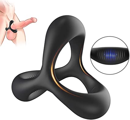 Silicone Cock Ring,CHEVEN 3 in 1 Ultra Soft Stretchy Penis Rings for Longer Harder Stronger Erection,Pleasure Enhancing Penis Ring Male Sex Toys for Men and Couples Play