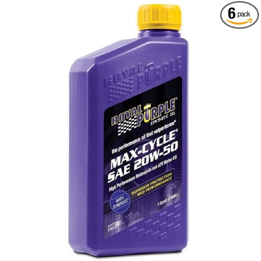Royal Purple 06316-6PK Max-Cycle 20W-50 High Performance Synthetic Motorcycle Oil - 1 qt.