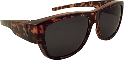 Womens Fit Over Sunglasses in Tortoise Colors by Ideal Eyewear - Wear Over Prescription Glasses - Polarized