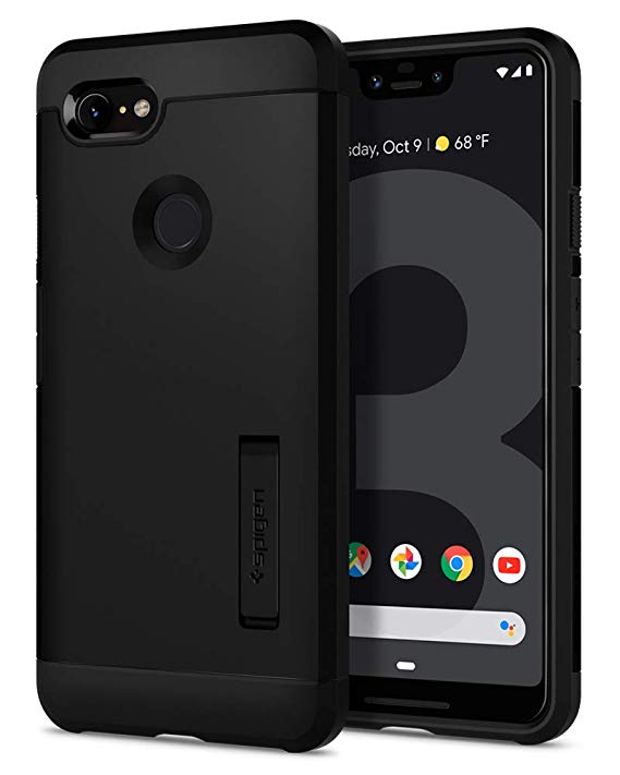 Spigen Tough Armor with Extreme Heavy Duty Protection and Air Cushion Technology Designed for Google Pixel 3 XL Case (2018) - Black