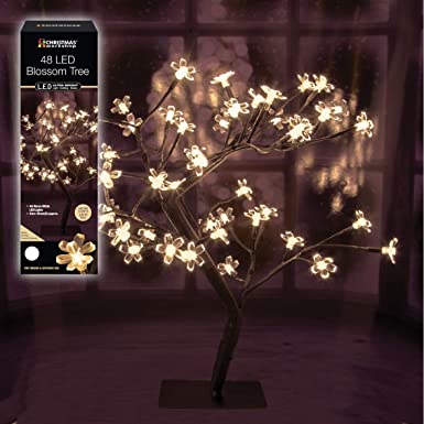 The Benross Christmas Workshop 45 cm Cherry Tree with 48 LED's, White