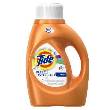 Tide Plus Bleach Alternative HE Turbo Clean Liquid Laundry Detergent, 46 Ounce (24 Loads), 2 Count