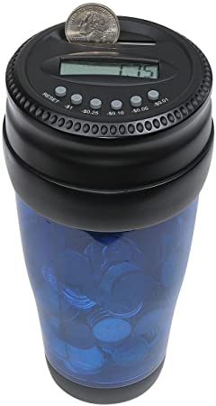 Totes Mens Auto Coin Jar, Blue, One Size
