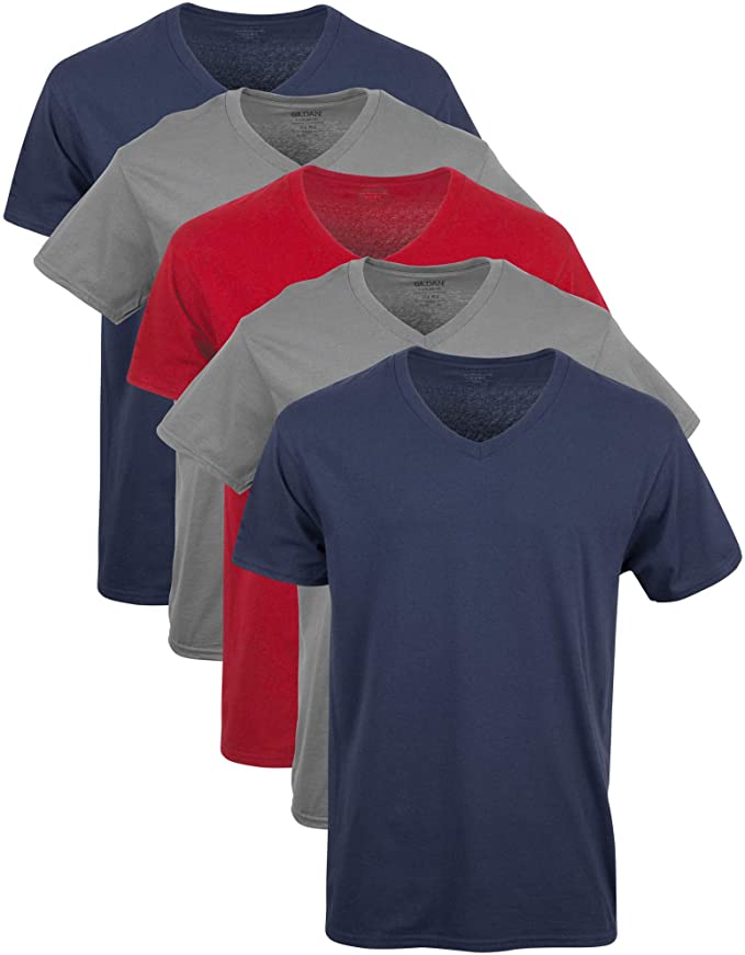 Gildan mens Assorted standard V-neck T-shirts