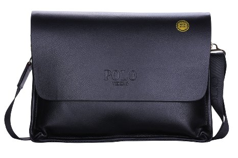 VIDENG POLO® Newest Men's Genuine Leather RFID Blocking Secure Briefcase Shoulder Messenger Bags (C2-black)