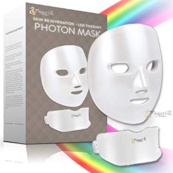 Project E Beauty 7 Colors LED Mask Face & Neck Photon Light Skin Rejuvenation Therapy Facial Skin Care Wireless Mask