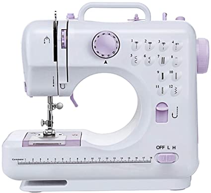 Signstek Portable Sewing Machine with Foot Pedal, 12 Stitches 2 Speed Heavy Duty Sew Machine for Beginners