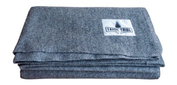 Fire Retardant Wool Camping Blanket By Tahoe Tribe Outfitters - Survival Gear & Emergency Supplies for Outdoor Enthusiasts