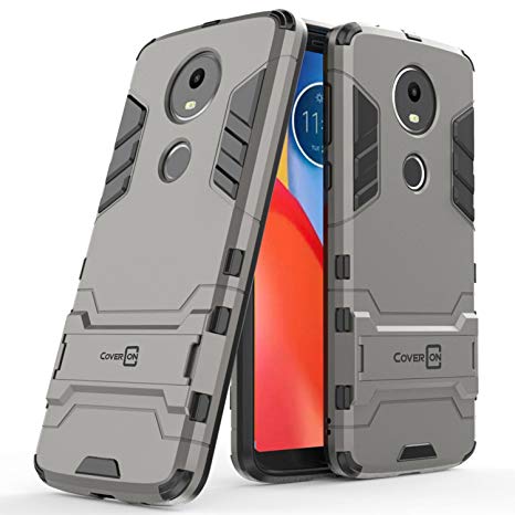 Moto E5 Plus Case, Moto E5 Supra Case, CoverON [Shadow Armor Series] Hybrid Slim Fit Matte Phone Cover Case for Motorola Moto E5 Plus/Moto E5 Supra - Gray & Black