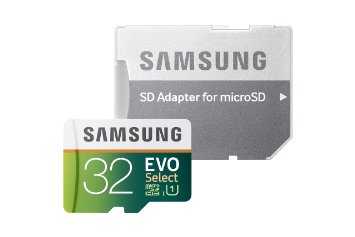 Samsung EVO Select Micro SDXC Memory Card, 32GB, 80MB/s (MB-ME32DA/AM)