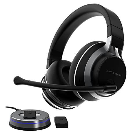 Turtle Beach Stealth Pro Multiplatform Wireless Noise-Cancelling Gaming Headset for PS5, PS4, Playstation, PC, Mac, Switch, & Mobile – 50mm Speakers, Bluetooth, Dual Batteries – Black