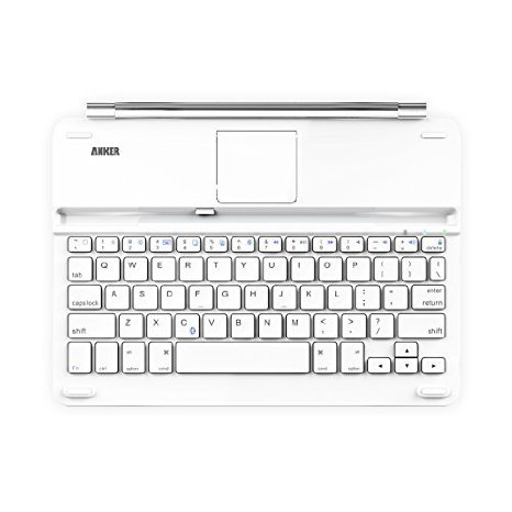 Ankerreg Bluetooth Ultra-Slim Keyboard Cover for iPad Air 2  Air with 6-Month Battery Life Between Charges and Comfortable Low-Profile Keys White