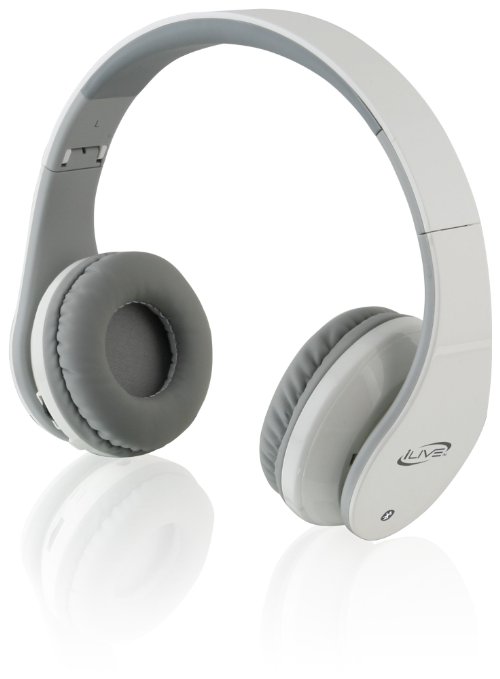 iLive iAHB64W Wireless Bluetooth Headphones, White