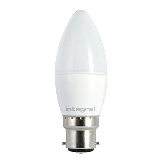 Integral LED Non-Dimmable LED Bulb Frosted Candle Lamp (B22 Bayonet, 6 W, 5000 k, 540 lm) - Cool White