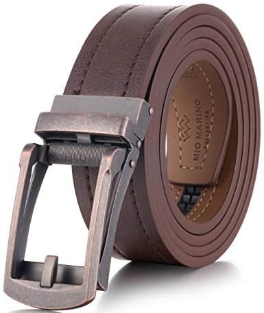 Marino Avenue Genuine Leather belt for Men, 1.3/8" Wide, Casual Ratchet Belt with Automatic Linxx Buckle, Enclosed in an Elegant Gift Box
