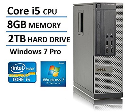 2016 Dell Optiplex 7010 Business Desktop Computer (Intel Quad Core i5 up to 3.8GHz Processor), 8GB RAM, 2TB HDD, USB 3.0, DVD, Windows 7 Professional (Certified Refurbished)