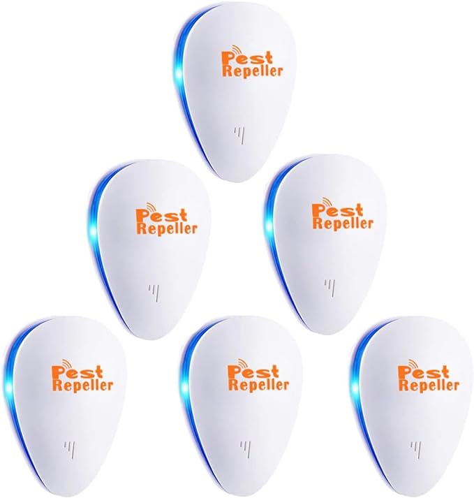 Ultrasonic Pest Repeller-6 Packs,Pest Repellent Ultrasonic Plug in,Mice Repellent for House,Rodent Repellent,Ant Repellent Indoor,Mouse Repellent for Roach,Mouse,Bugs,Mosquito,Mice,Spider Repellent