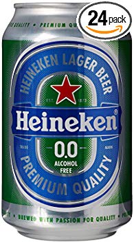 Heineken 0.0% Non Alcohol Beer - Great Taste, Zero Alcohol, 11.2 Fl Oz | Case of 24