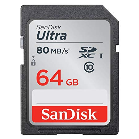 SanDisk 64GB Ultra SDXC UHS-I Memory Card (SDSDUNC-064G-GN6IN) with USB 3.0 SD Reader (5 Pack)