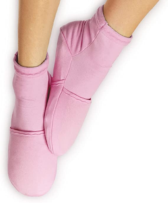 NatraCure Pink Cold Therapy Socks - Reusable Gel Ice Frozen Slippers for Feet, Chemotherapy, Arthritis, Neuropathy, Plantar Fasciitis, Post Partum Foot, Size: Large