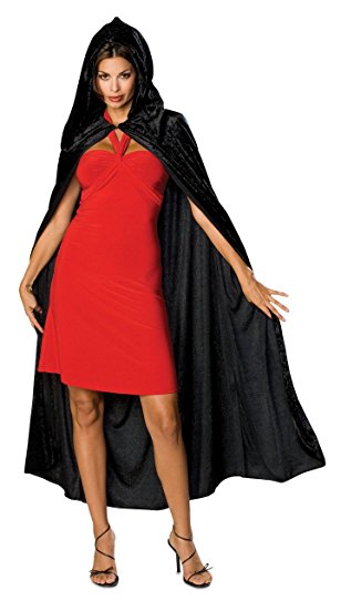 Rubie's Costume Full Length Crushed Velvet Hooded Cape