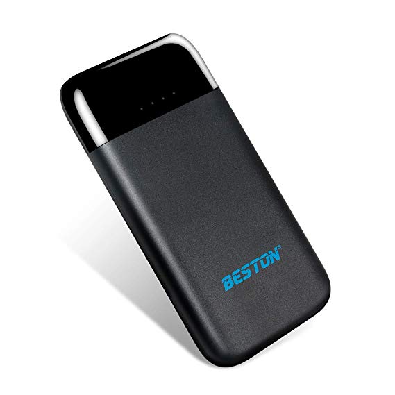 BESTON 8000 mAh Portable Charger, 8000mAh External Battery, Ultra Compact Portable Power Bank for iPhone, iPad, Galaxy, Android Devices, MP3 Mp4 Player (Black)