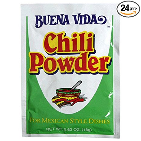 Buena Vida Chili Powder, 0.63-Ounce Packets (Pack of 24)