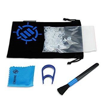 ENHANCE Mechanical Keyboard O Ring Ultra-Quiet Switch Dampeners 40A Clear (140pcs) , Key Cap Remover , Cleaning Brush , Cloth and Bag for Razer BlackWidow Chroma , Corsair K70 , CM Storm and More