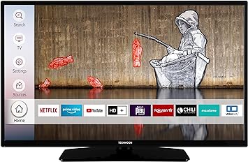 Techwood H32TS550S 32 Inch TV/Smart TV (HD Ready, HDR, Triple Tuner) - Includes 6 Months HD  [2023]