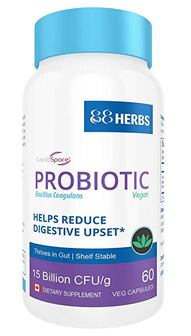 Probiotic – Bacillus Coagulans – IBS Management – Premium Grade Lactospore® -Vegan – High Survivability in Gut – Shelf Stable – 60 caps