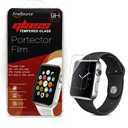 [2-Pack] Apple Watch 42mm Screen Protector, FineSource Premium Tempered Glass Screen Protector for Apple Watch, Apple Watch Sport, and Apple Watch Edition (42mm ONLY) with Super Slim of 0.1mm Thickness and 9H Hardness, [Lifetime Warranty]
