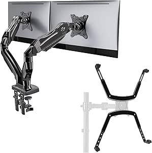 HUANUO Dual monitor Mount with Universal VESA Mount Adapter Kit Bundle