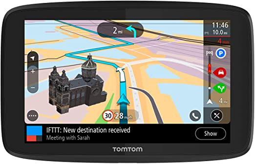 Car GPS Navigation 6-Inch Display TomTom Go Supreme 6 Wifi with Lifetime Traffic and Maps (Us-Can-Mex), Spoken Turn-by-Turn Directions, Advanced Lane Guidance