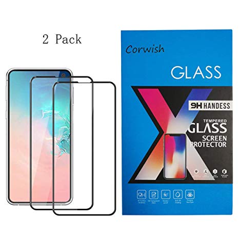 2 Pack of Galaxy S10E Tempered Glass Screen Protector, 9H Hardness Clear Anti-Scratch Case Friendly Cover Full Coverage Protective Film for Samsung S 10E Phone