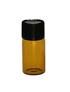 25 Pcs 3ML Empty Refillable Amber Glass Essential Oil Bottles Vials for Aromatherapy Reagents Cologne Perfume Cosmetic Liquid Sample Containers with Orifice Reducers, 3ML Dropper Included