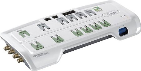 Rocketfish 12-Outlet Surge Protector 4350-joule Coaxial networking and phone linefaxmodem