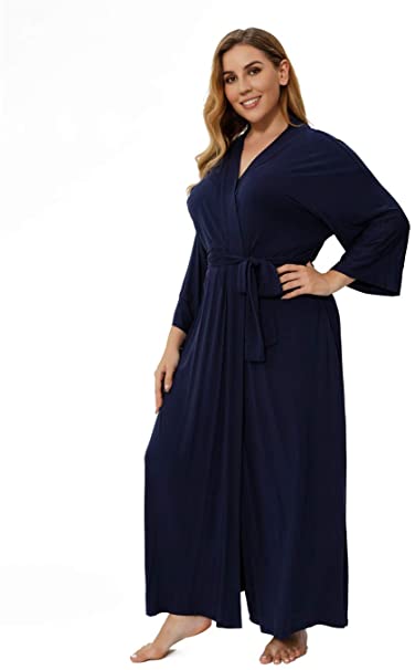 Super Shopping-zone Women's Plus Size Long Robes Kimonos Plus Size Maternity Robes Delivery Robes Sleepwear