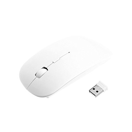 Generic White 2.4G-RF DPI Blue Optical light wireless USB Mouse for Apple Macbook/Macbook PRO/Macbook AIR/ACER/ASUS/DELL/HP/LENOVO/SONY/TOSHIBA