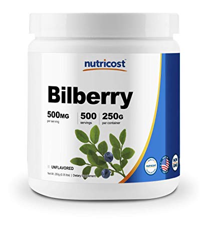 Nutricost Bilberry Powder 250 Grams - Gluten Free and Non-GMO