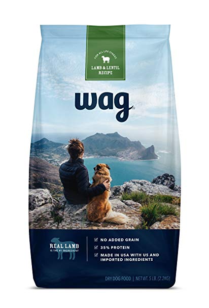 Amazon Brand - Wag Dry Dog Food Trial Size, No Added Grain, 5 lb. Bag