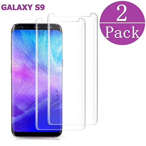[2 - Pack] Samsung Galaxy S9 Screen Protector,[HD Clear][Anti-Bubble][9H Hardness][Anti-Scratch][Anti-Fingerprint] Tempered Glass Screen Protector Compatible S9