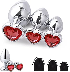 Stainless Butt Steel Jewelry Relaxing Game Plug，3 Pcs 3 Sizes Exercise Adult Toy Tool for Women/Men Sweater R8N053