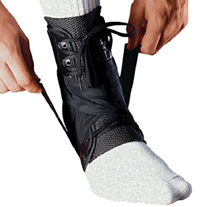 MEDIZED Ankle Stabilizer Brace Support Guard Protector Sports Safety Foot Strain Stirrup Compression Strap Speed Lacer Soccer Baseball Netball Volleyball (Small)