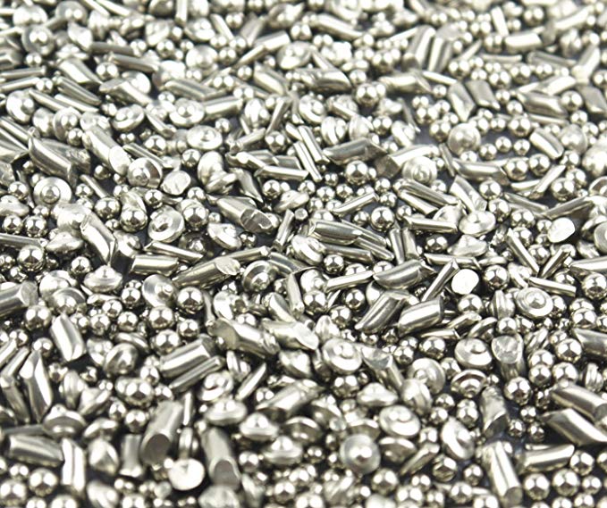 lieomo 1Lb Stainless Steel Tumbling Media Shot Jewelers Cylindrical Tumbler Finishing